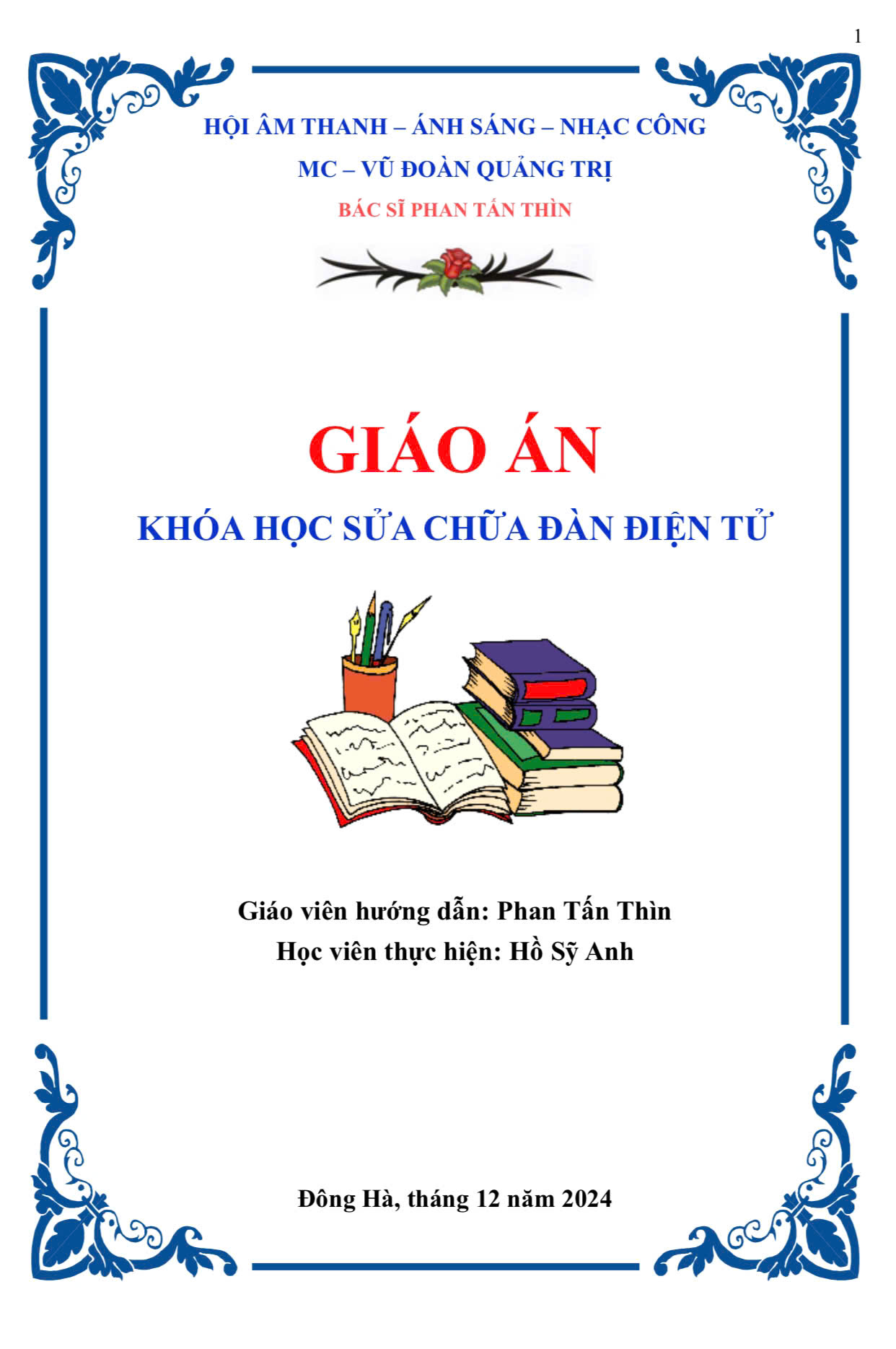 Giáo án giảng dạy sửa chữa đàn điện